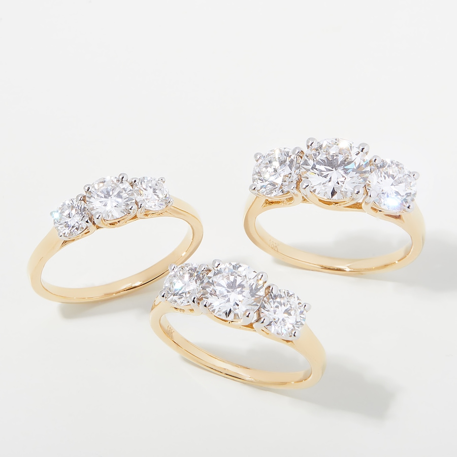 Image 254473_ALTMORE1.jpg, Product 254-473 / Price $1,599.99 - $3,299.99, EVERA Diamonds 18K Gold Round Trinity Diamond Ring from Evera Diamonds on TSC.ca's Jewellery department