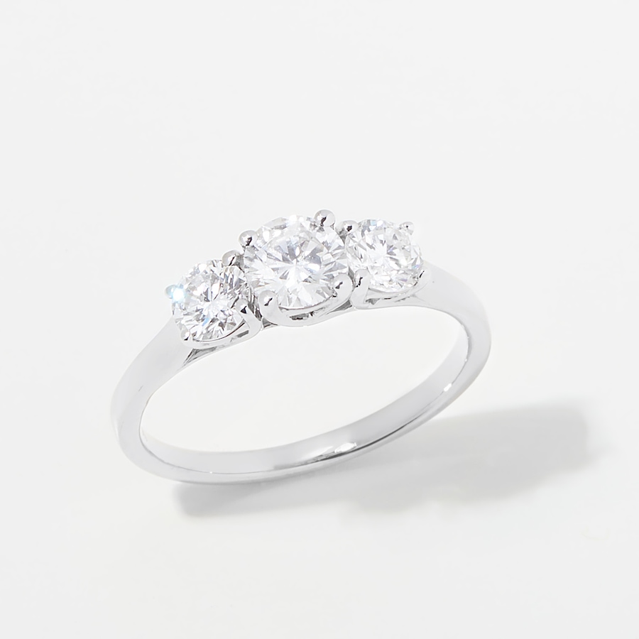Image 254473_WG110.jpg, Product 254-473 / Price $1,599.99 - $3,299.99, EVERA Diamonds 18K Gold Round Trinity Diamond Ring from Evera Diamonds on TSC.ca's Jewellery department