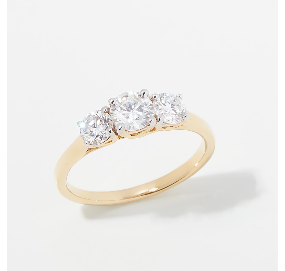 Image 254473_YG110.jpg, Product 254-473 / Price $3,199.99 - $4,299.99, EVERA Diamonds 18K Gold Round Trinity Diamond Ring from Evera Diamonds on TSC.ca's Jewellery department