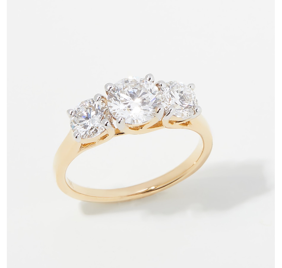 Image 254473_YG210.jpg, Product 254-473 / Price $3,199.99 - $4,299.99, EVERA Diamonds 18K Gold Round Trinity Diamond Ring from Evera Diamonds on TSC.ca's Jewellery department