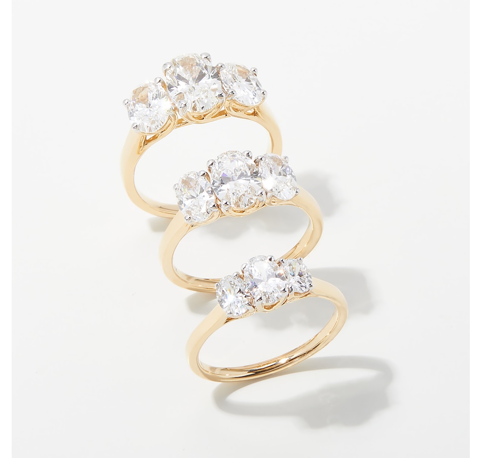 Image 254474_ALTMORE1.jpg, Product 254-474 / Price $1,599.99 - $3,199.99, EVERA Diamonds 18K Gold Oval Trinity Diamond Ring from Evera Diamonds on TSC.ca's Jewellery department