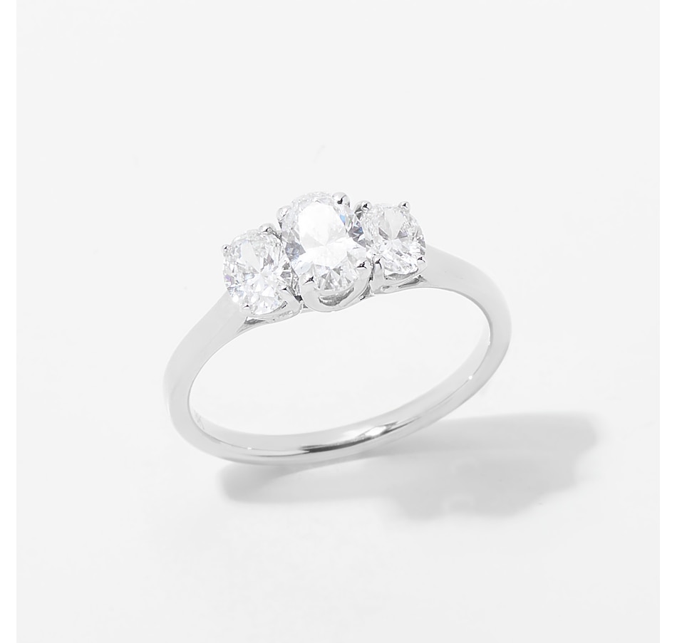 Image 254474_WG110.jpg, Product 254-474 / Price $1,599.99 - $3,199.99, EVERA Diamonds 18K Gold Oval Trinity Diamond Ring from Evera Diamonds on TSC.ca's Jewellery department