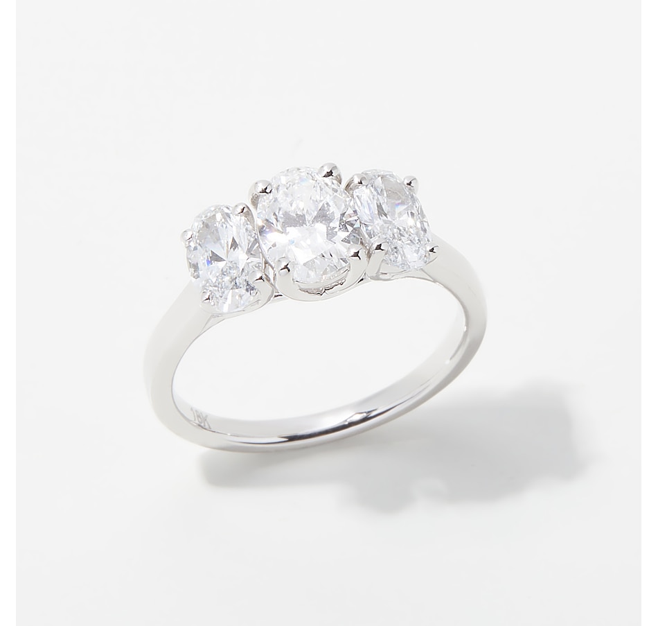 Image 254474_WG210.jpg, Product 254-474 / Price $1,599.99 - $3,199.99, EVERA Diamonds 18K Gold Oval Trinity Diamond Ring from Evera Diamonds on TSC.ca's Jewellery department