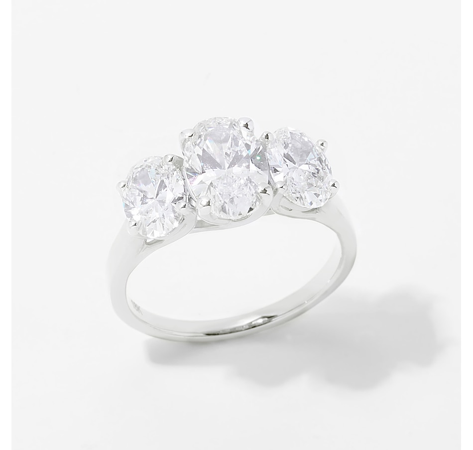 Image 254474_WG310.jpg, Product 254-474 / Price $1,599.99 - $3,199.99, EVERA Diamonds 18K Gold Oval Trinity Diamond Ring from Evera Diamonds on TSC.ca's Jewellery department