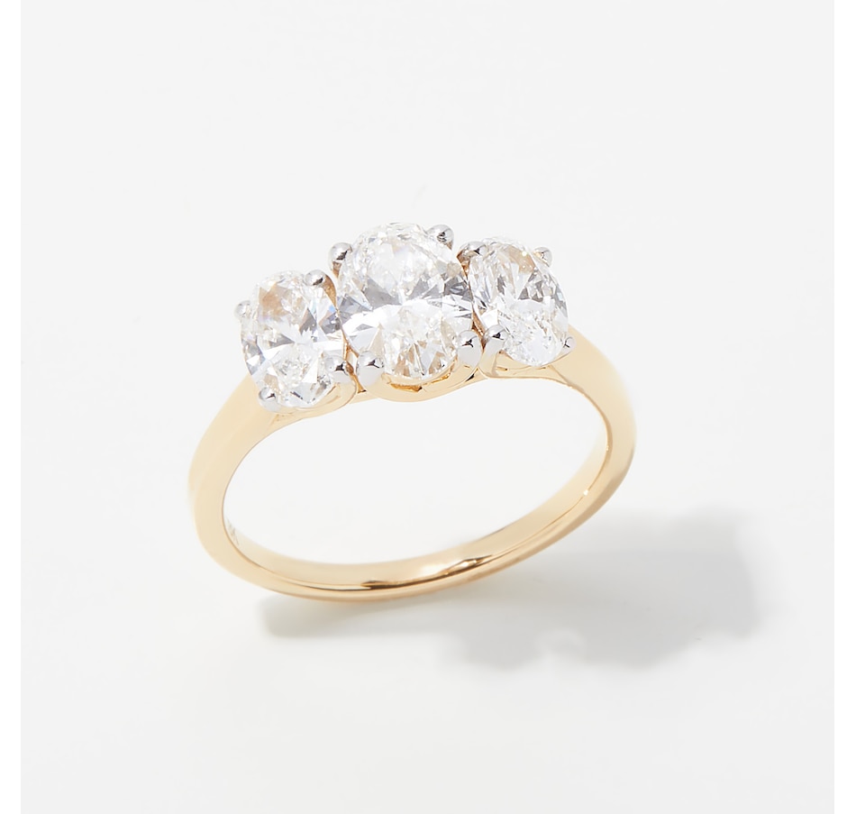 Image 254474_YG210.jpg, Product 254-474 / Price $1,599.99 - $3,199.99, EVERA Diamonds 18K Gold Oval Trinity Diamond Ring from Evera Diamonds on TSC.ca's Jewellery department