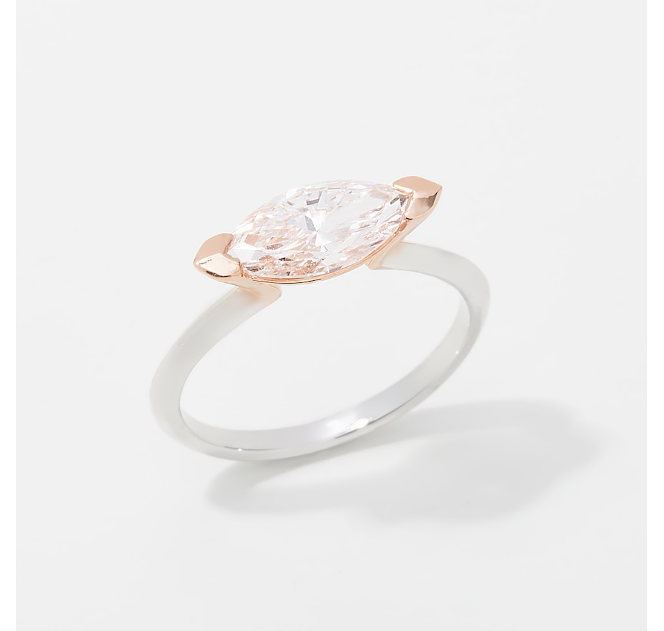 Image 254484_2PCT.jpg, Product 254-484 / Price $1,599.99 - $2,499.99, EVERA Diamonds 14K Two-Tone Marquise Shape Pink Diamond Ring from Evera Diamonds on TSC.ca's Jewellery department