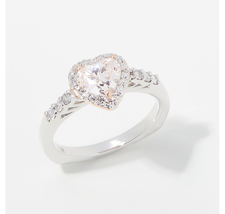 Image 254487_135CT.jpg, Product 254-487 / Price $1,999.99 - $2,799.99, EVERA Diamonds 14K Two Tone Heart Shape Pink & White Diamond Ring from Evera Diamonds on TSC.ca's Jewellery department