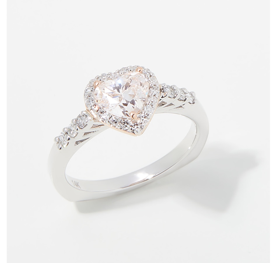 Image 254487_235CT.jpg, Product 254-487 / Price $1,999.99 - $2,799.99, EVERA Diamonds 14K Two Tone Heart Shape Pink & White Diamond Ring from Evera Diamonds on TSC.ca's Jewellery department