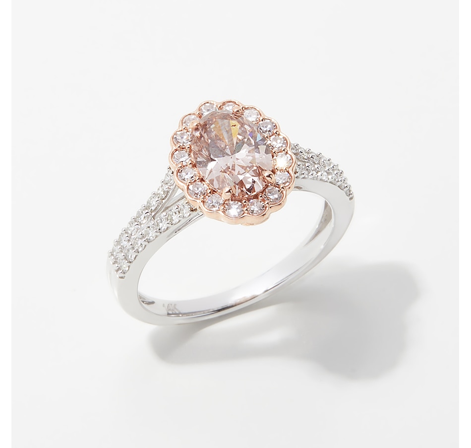 Image 254488.jpg, Product 254-488 / Price $2,299.99, EVERA Diamonds 14K Two Tone 1.75ctw Oval Shape Pink & White Diamond Ring from Evera Diamonds on TSC.ca's Jewellery department
