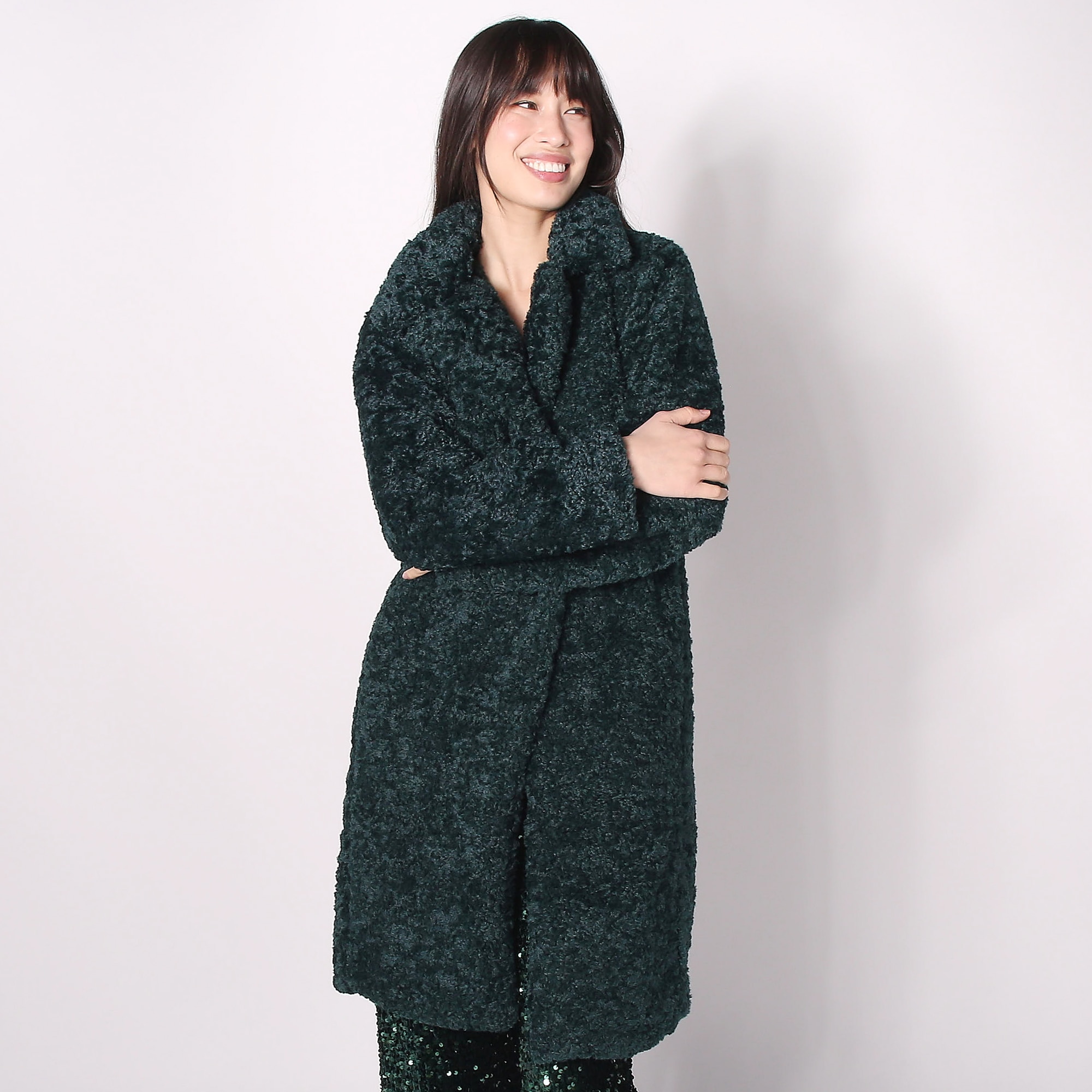 【新品】Convertible Faux Fur Tippet Coat HLT m83782370637_1.jpg