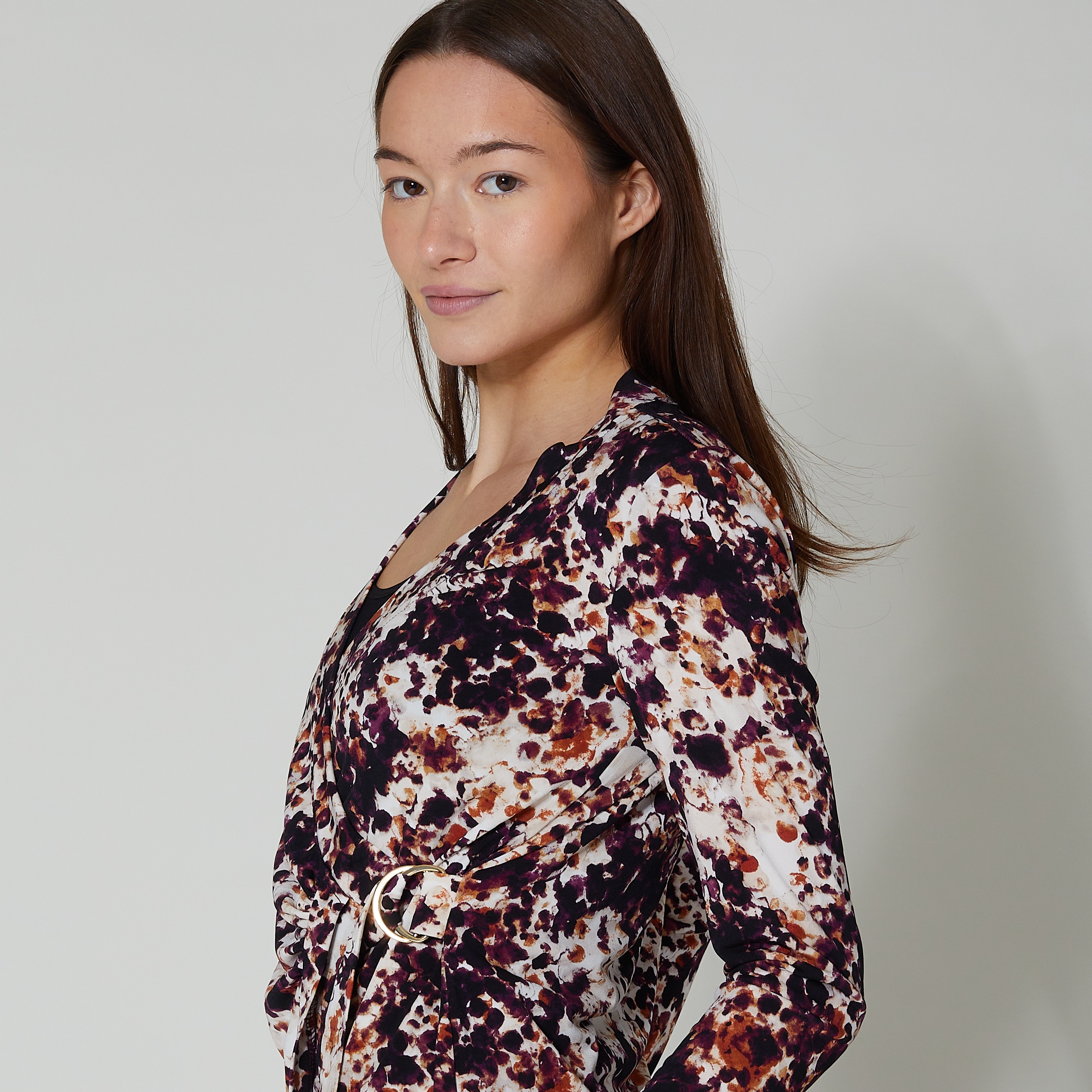 Nina Leonard Long Sleeve Wrap Top - TSC.ca