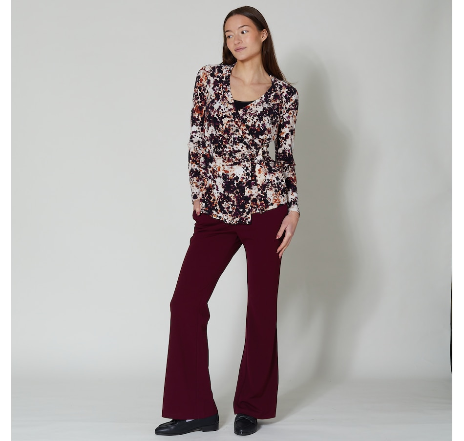 Image 254614_ALTMORE2.jpg, Product 254-614 / Price $19.33, Nina Leonard Long Sleeve Wrap Top from Nina Leonard on TSC.ca's Fashion department