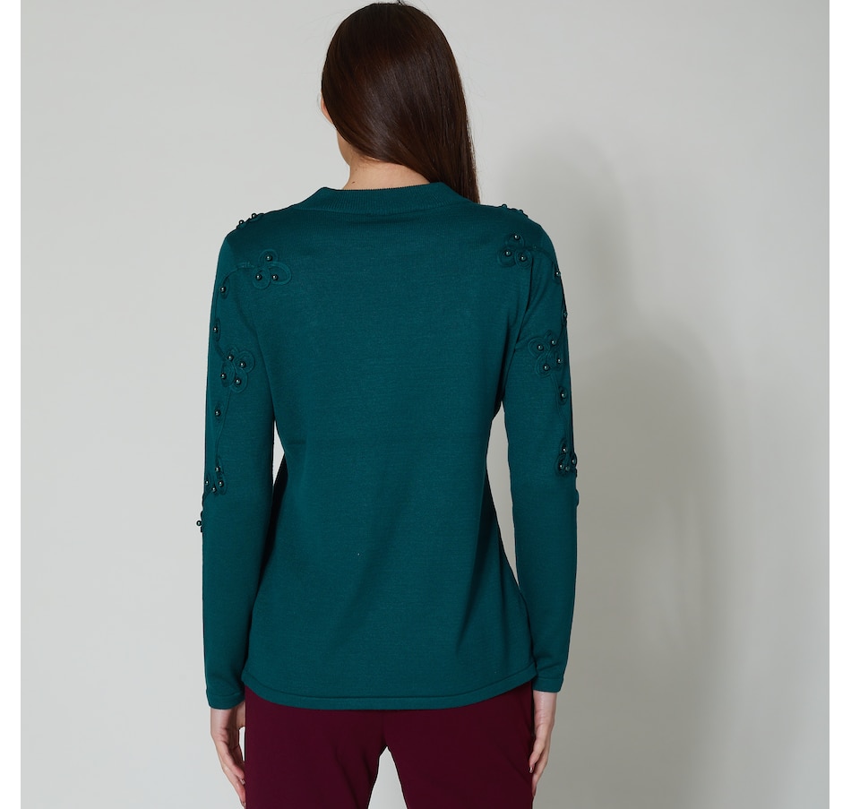 Image 254615_ALTMORE1.jpg, Product 254-615 / Price $29.33, Nina Leonard Mock Neck Sweater with Loop Detailing from Nina Leonard on TSC.ca's Fashion department