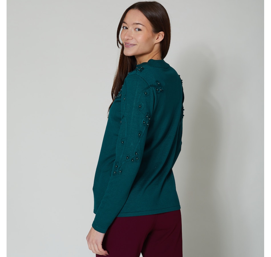 Image 254615_ALTMORE2.jpg, Product 254-615 / Price $29.33, Nina Leonard Mock Neck Sweater with Loop Detailing from Nina Leonard on TSC.ca's Fashion department