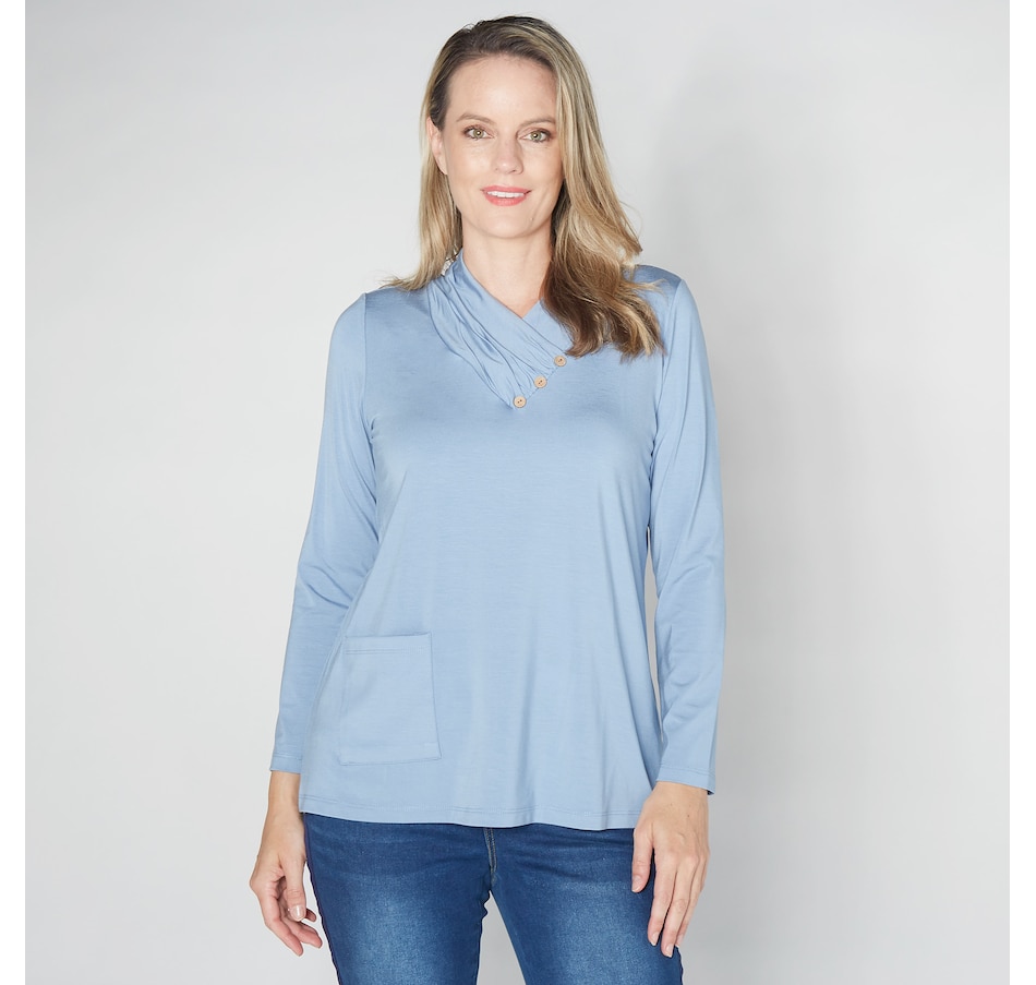 Image 254678_NEWBL.jpg, Product 254-678 / Price $29.33, Mr. Max Ultra Modal Tunic with Collar and Button Detail from Mr. Max on TSC.ca's Fashion department