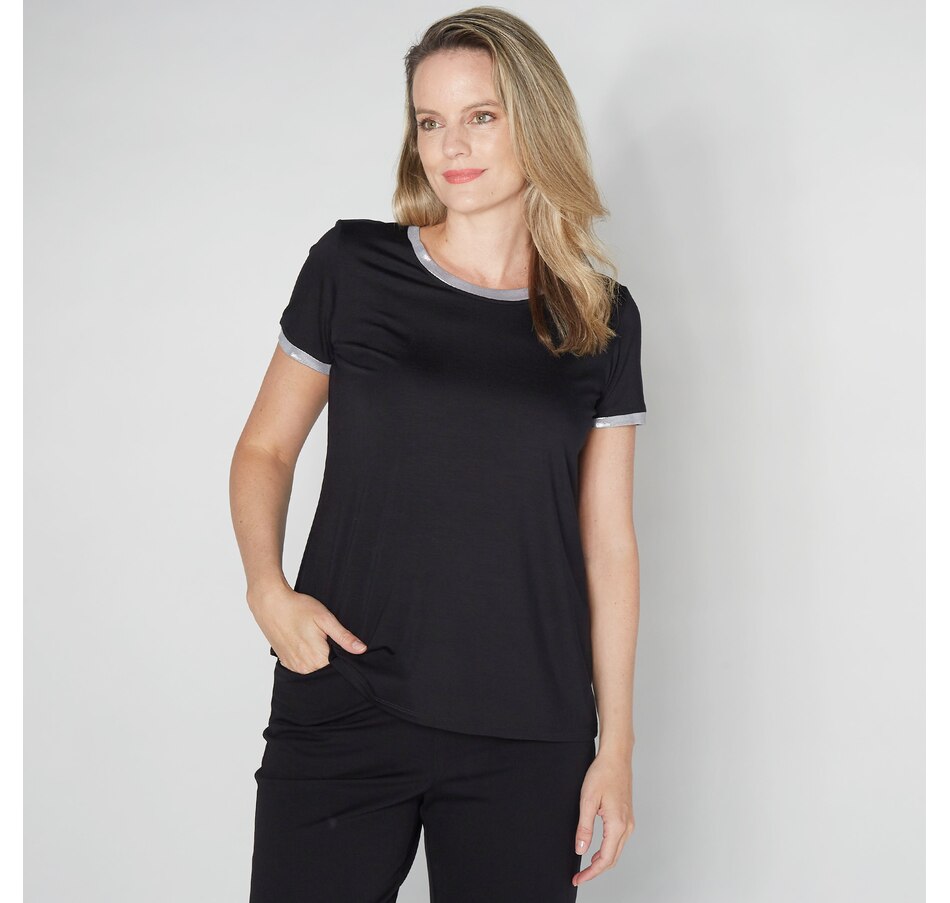 Image 254691_BLK.jpg, Product 254-691 / Price $27.33, Mr. Max Ultra Modal Knit Top with Shimmer Knit Detail. from Mr. Max on TSC.ca's Fashion department