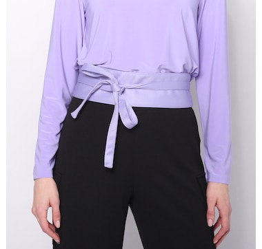 Kim &amp; Co. Croco Faux Leather Knit Cummerbund