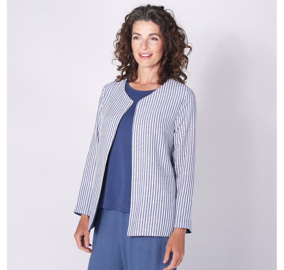 Image 254802_DNM.jpg, Product 254-802 / Price $34.33, Mr. Max Tahini Seersucker Open Jacket from Mr. Max on TSC.ca's Fashion department