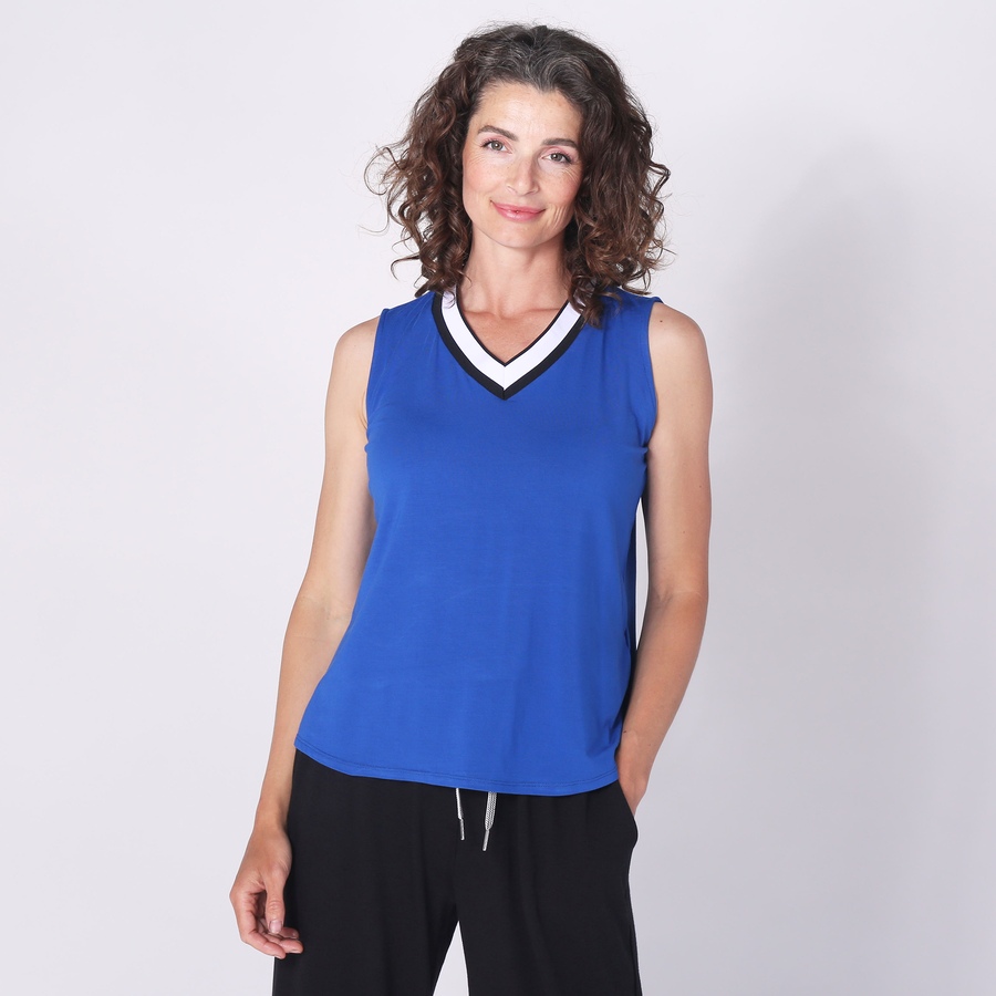 Image 254810_BLU.jpg, Product 254-810 / Price $12.33, Mr. Max Bamboo Jersey V-Neck Sleeveless Top from Mr. Max on TSC.ca's Fashion department