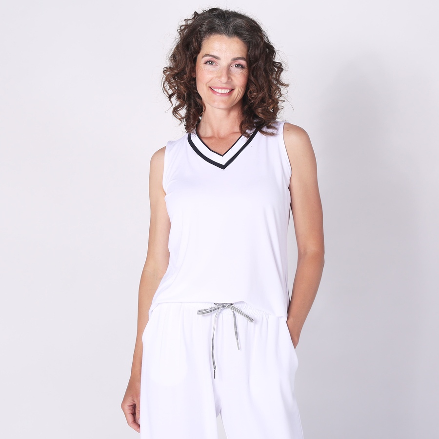 Image 254810_WHT.jpg, Product 254-810 / Price $12.33, Mr. Max Bamboo Jersey V-Neck Sleeveless Top from Mr. Max on TSC.ca's Fashion department
