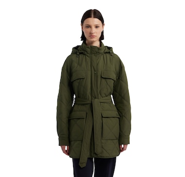 Hunter Friday Belted Self-Packable Quilted Jacket