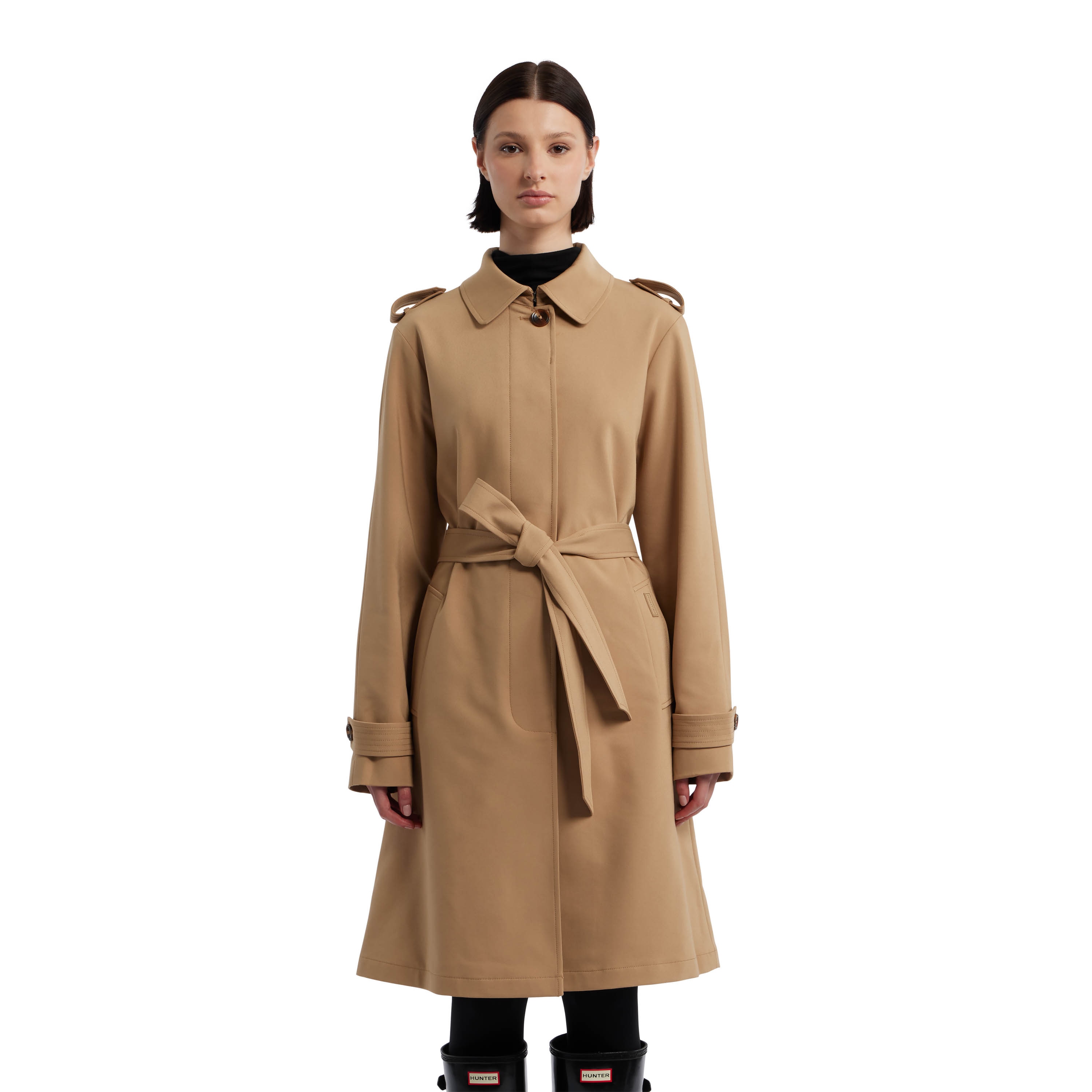 Hunter Stella Novelty Gab Trench Women s M British Tan