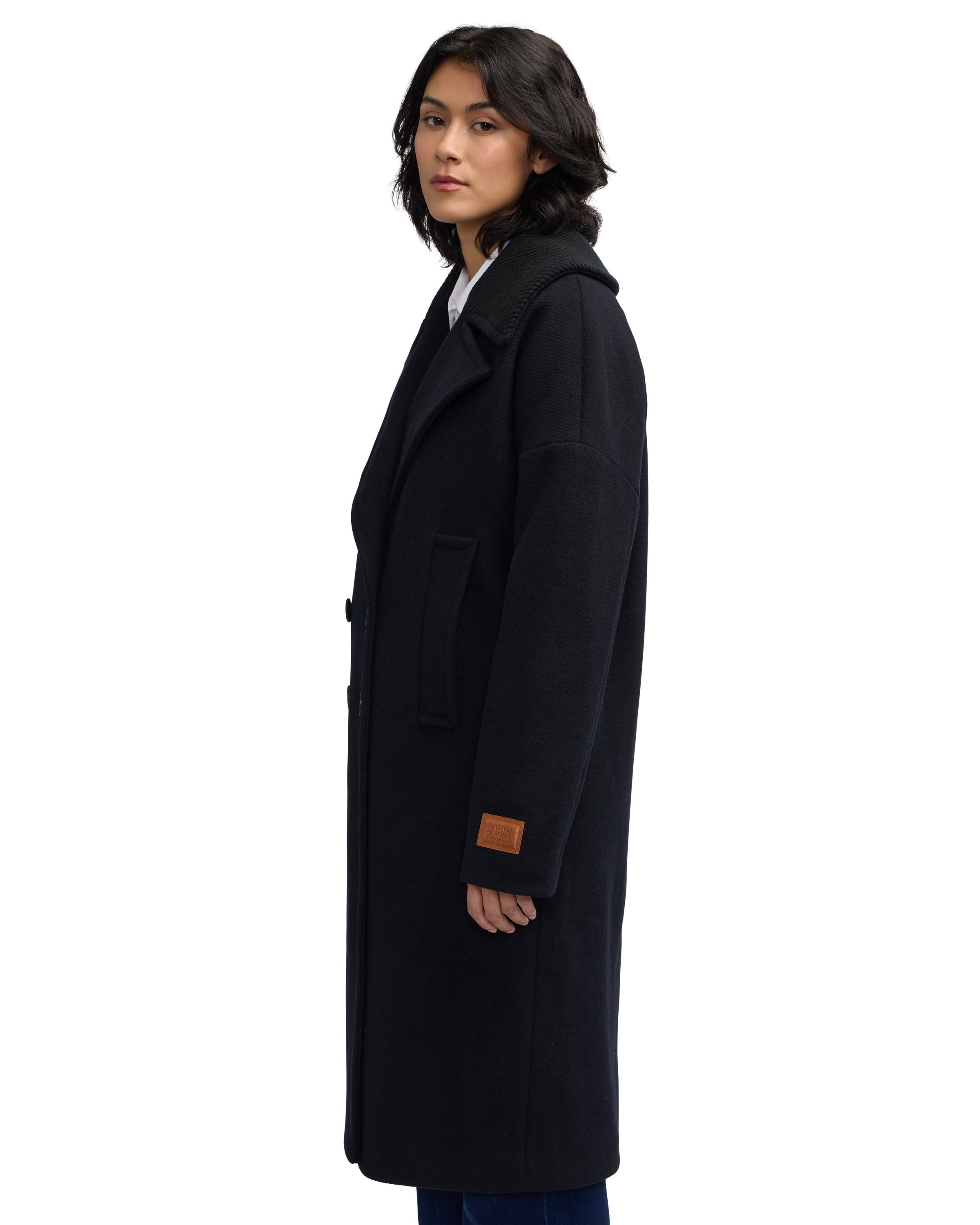 Scotch & Soda Sigrid Women's Long Wool Oversized Coat with