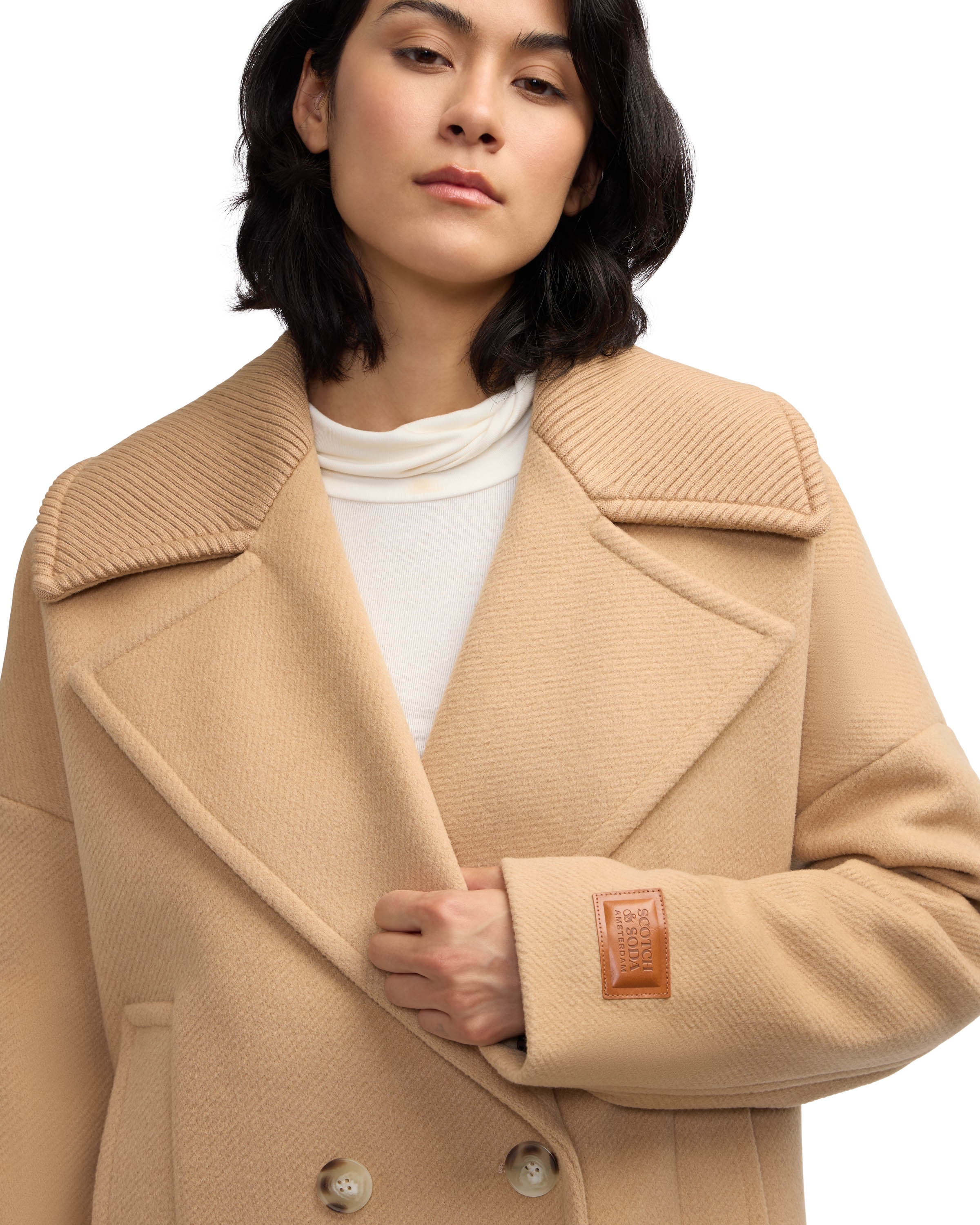 Scotch & Soda Sigrid Women's Long Wool Oversized Coat with
