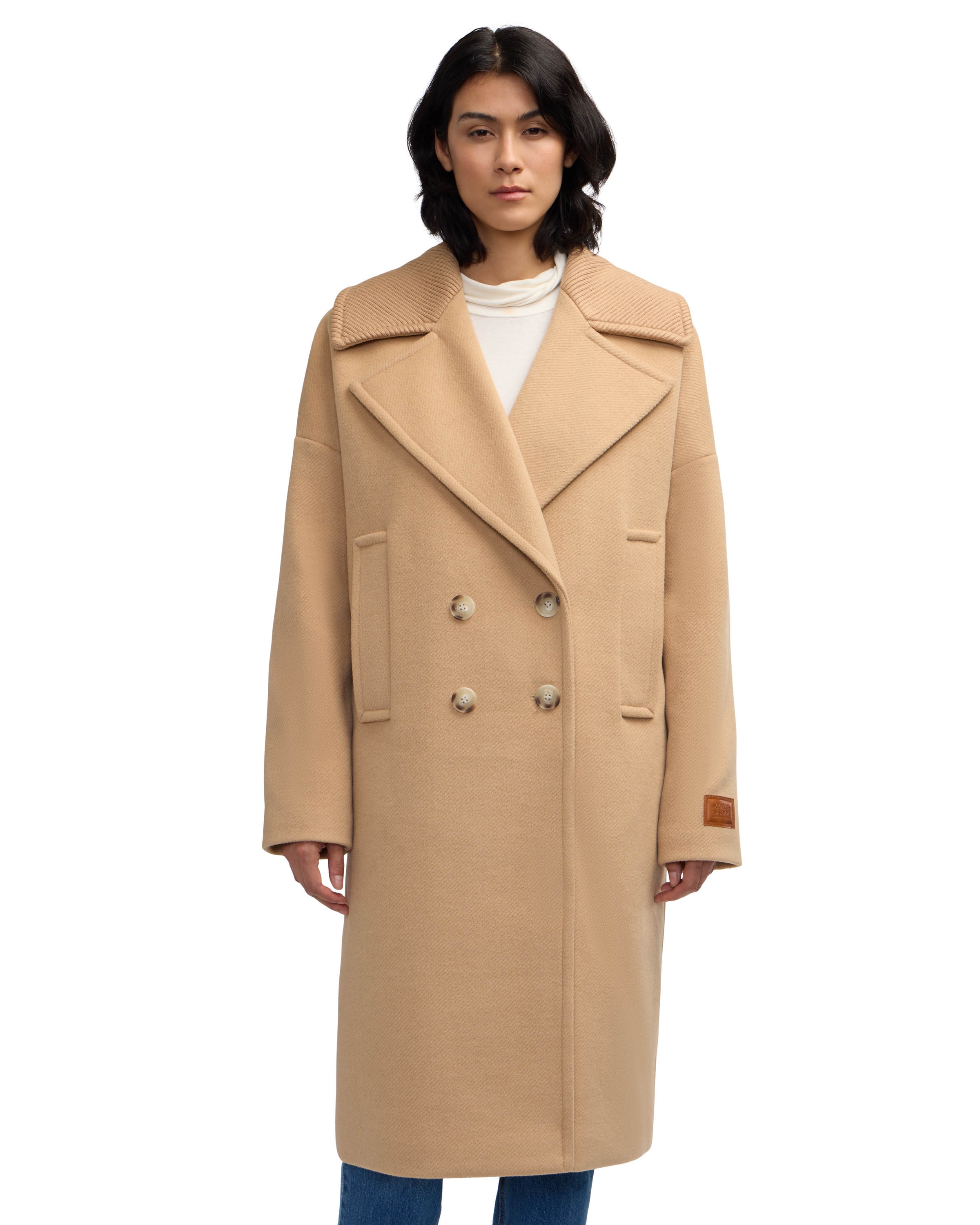 Scotch & Soda Sigrid Women's Long Wool Oversized Coat with