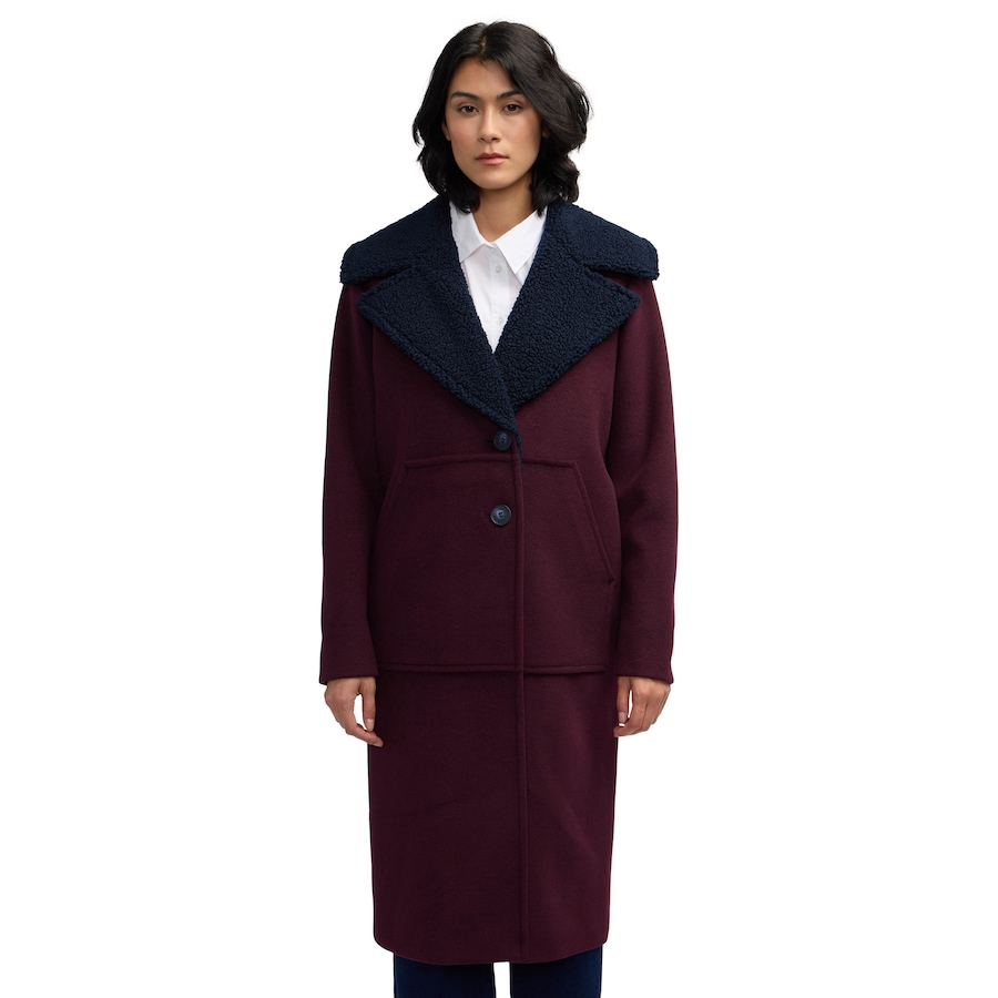 Image 254854_DKGP.jpg, Product 254-854 / Price $129.33, Scotch & Soda Alida Women's Wool Overcoat with Detachable Sherpa Collar from Scotch & Soda on TSC.ca's Fashion department