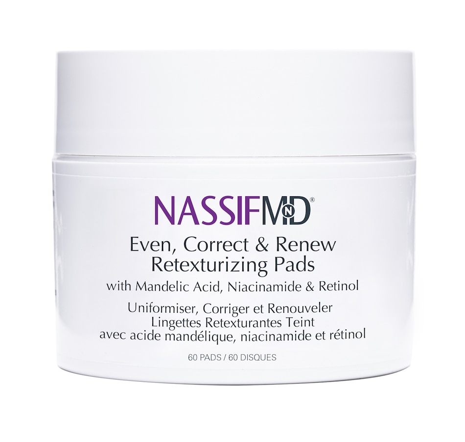 Image 254914.jpg, Product 254-914 / Price $60.00, NassifMD® Even, Correct & Renew Retexturizing Pads (60-Count) from NassifMD on TSC.ca's Beauty department