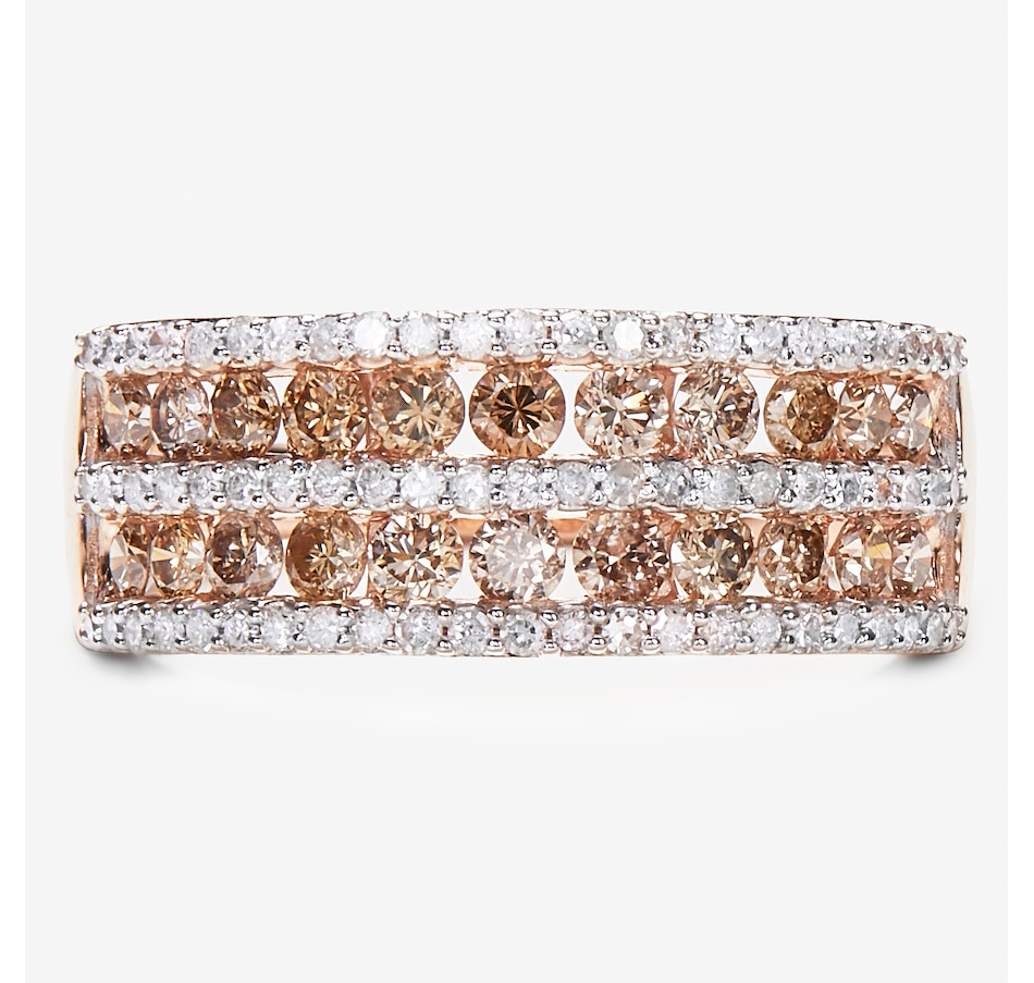 Image 257878_RGL.jpg, Product 257-878 / Price $1,149.99, 14K Gold 1.15 ctw Champagne and White Diamond Ring from The Vault on TSC.ca's Jewellery department