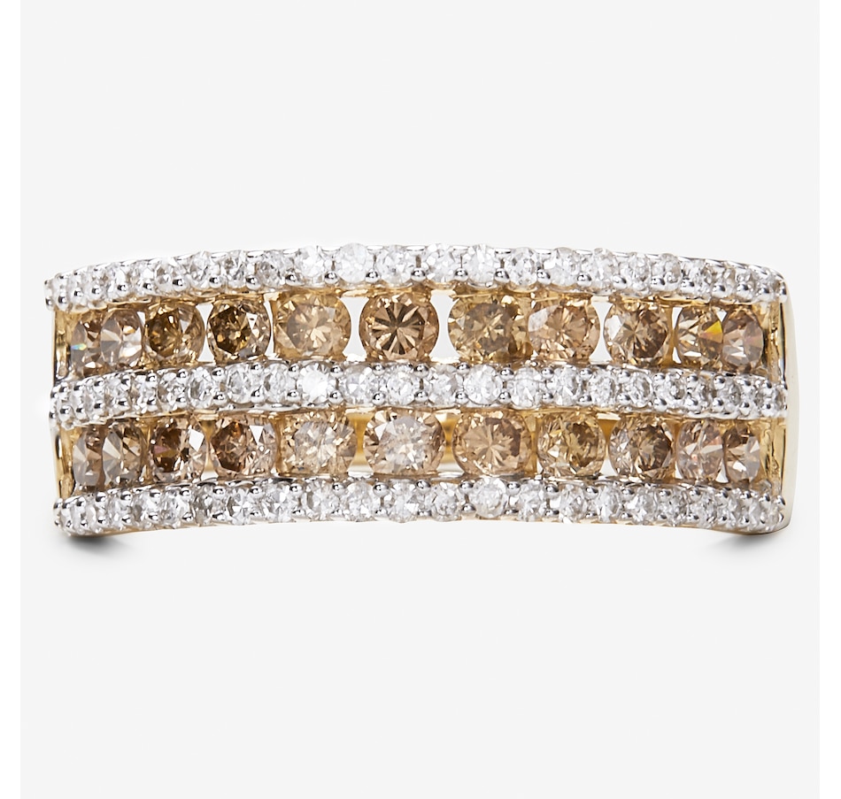 Image 257878_YGL.jpg, Product 257-878 / Price $1,149.99, 14K Gold 1.15 ctw Champagne and White Diamond Ring from The Vault on TSC.ca's Jewellery department