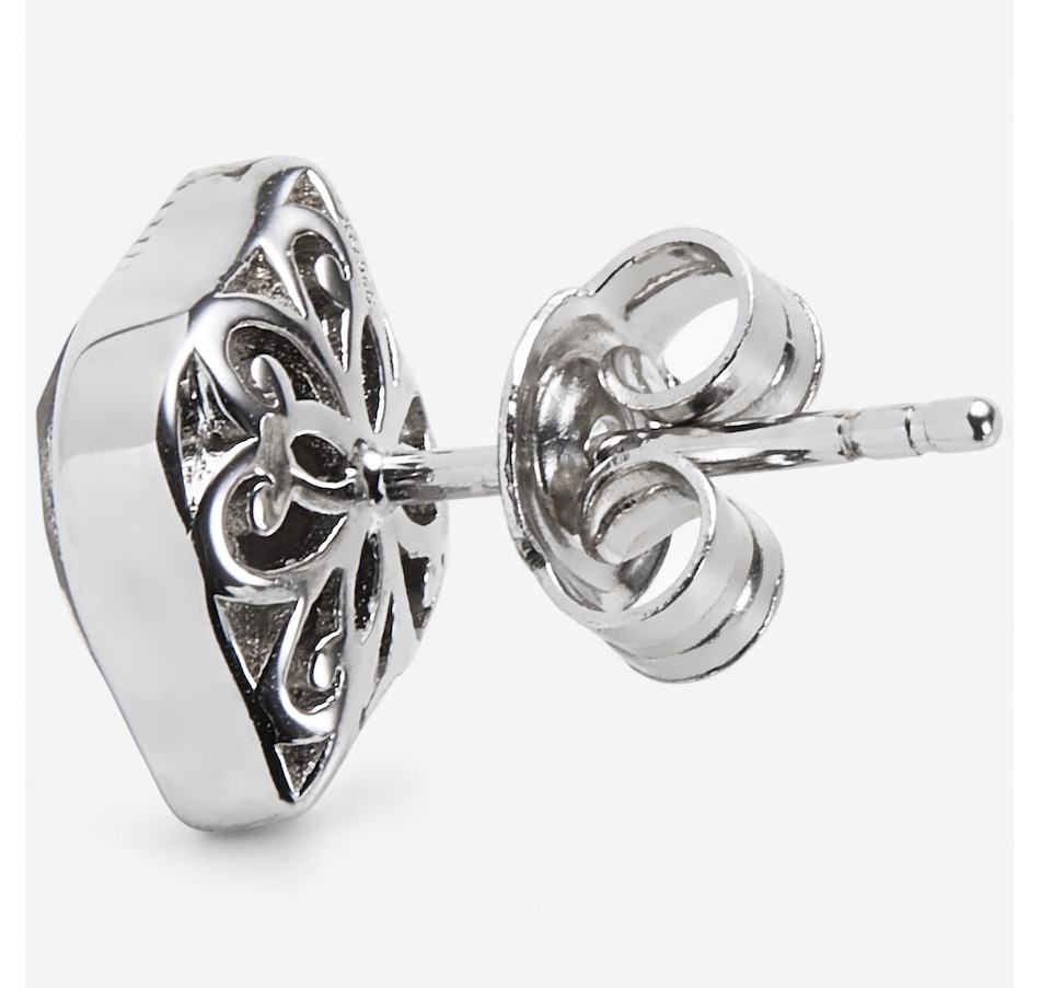 Image 257892_ALTMORE1.jpg, Product 257-892 / Price $569.99, Canadian Ammolite Gems Sterling Silver Rhodium Plated Cat Eye Marquise Ammolite Stud Earrings from Canadian Ammolite Gems on TSC.ca's Jewellery department