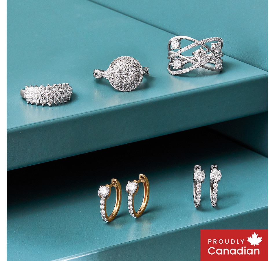 Image 259841_ALTMORE100.jpg, Product 259-841 / Price $1,599.99, EVERA Diamonds 14K Gold 0.75 av. ctw Diamond Hoop Earrings from Evera Diamonds on TSC.ca's Jewellery department