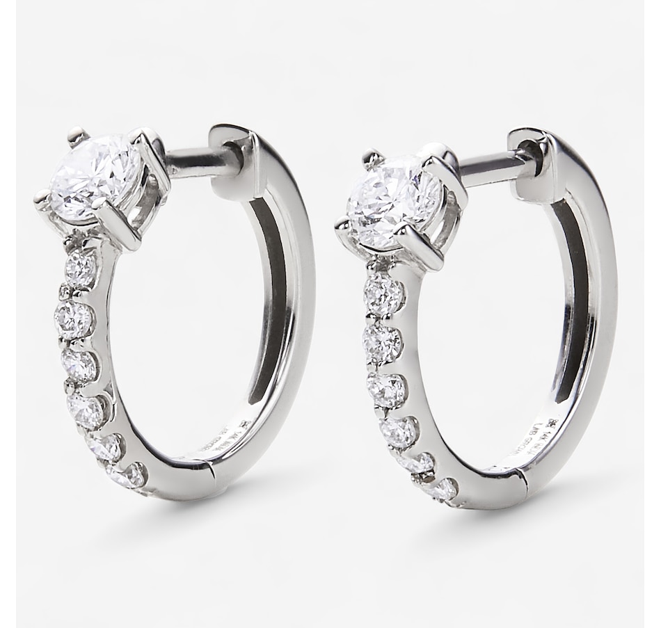 Image 259841_WGL.jpg, Product 259-841 / Price $1,599.99, EVERA Diamonds 14K Gold 0.75 av. ctw Diamond Hoop Earrings from Evera Diamonds on TSC.ca's Jewellery department
