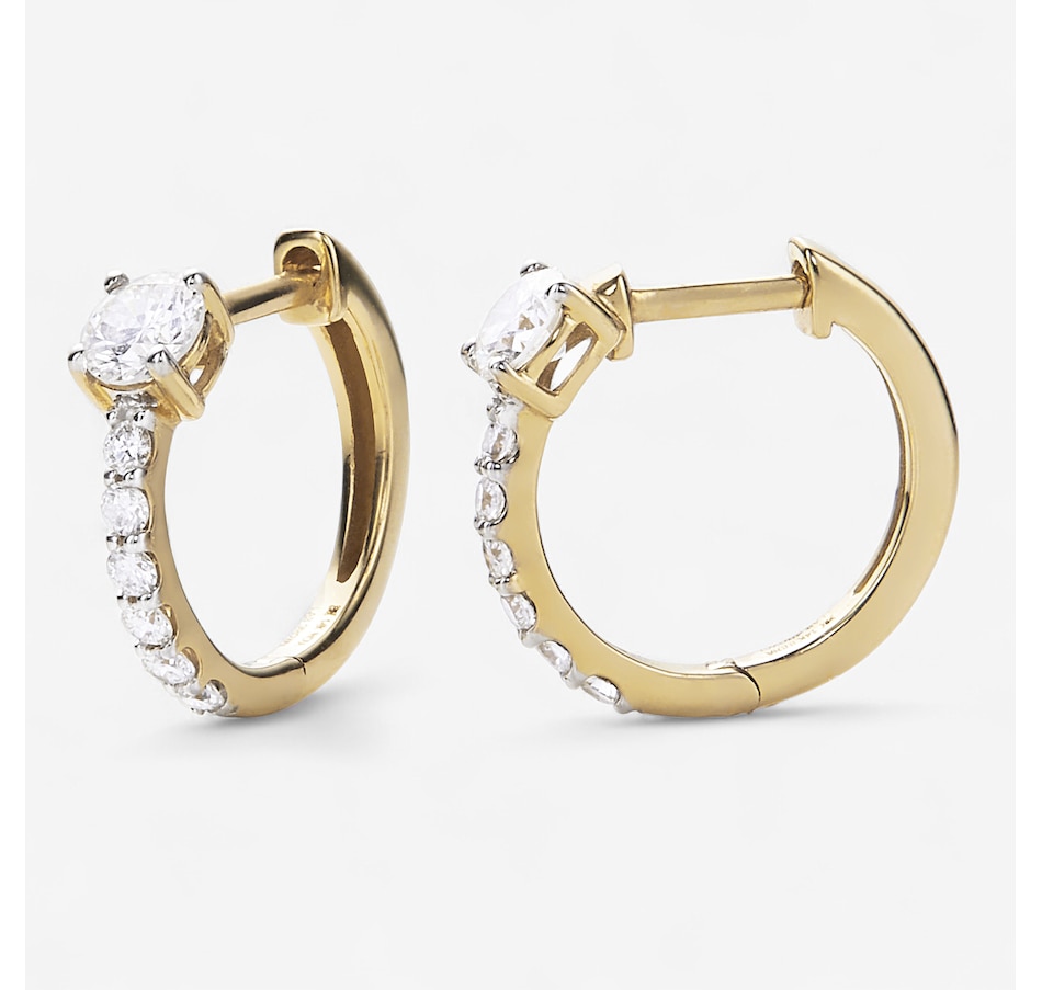 Image 259841_YGL.jpg, Product 259-841 / Price $1,599.99, EVERA Diamonds 14K Gold 0.75 av. ctw Diamond Hoop Earrings from Evera Diamonds on TSC.ca's Jewellery department