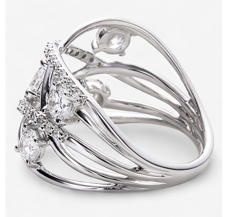 Image 259844_ALTMORE1.jpg, Product 259-844 / Price $1,549.99, EVERA Diamonds 14K White Gold 1.50 av. ctw Diamond Crossover Open Ring from Evera Diamonds on TSC.ca's Jewellery department