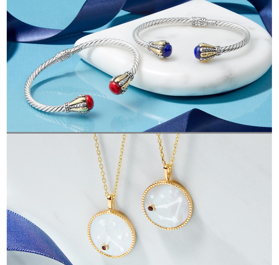 Image 259845_ALTMORE100.jpg, Product 259-845 / Price $289.99, Samuel B Collection Sterling Silver Yellow Gold Plate Zodiac Gemstone Pendant Necklace from Samuel B. Collection on TSC.ca's Jewellery department