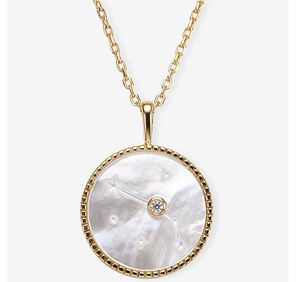 Image 259845_ARI.jpg, Product 259-845 / Price $289.99, Samuel B Collection Sterling Silver Yellow Gold Plate Zodiac Gemstone Pendant Necklace from Samuel B. Collection on TSC.ca's Jewellery department