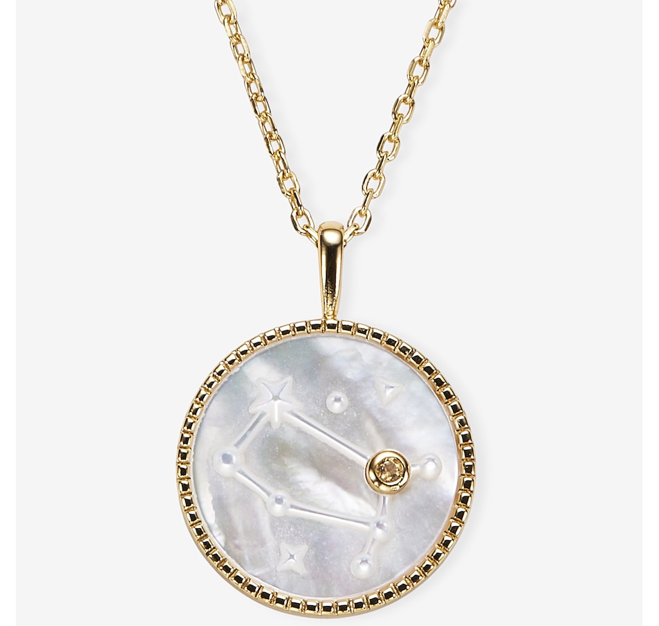 Image 259845_GEM.jpg, Product 259-845 / Price $289.99, Samuel B Collection Sterling Silver Yellow Gold Plate Zodiac Gemstone Pendant Necklace from Samuel B. Collection on TSC.ca's Jewellery department