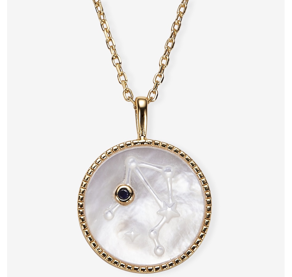 Image 259845_LIB.jpg, Product 259-845 / Price $289.99, Samuel B Collection Sterling Silver Yellow Gold Plate Zodiac Gemstone Pendant Necklace from Samuel B. Collection on TSC.ca's Jewellery department