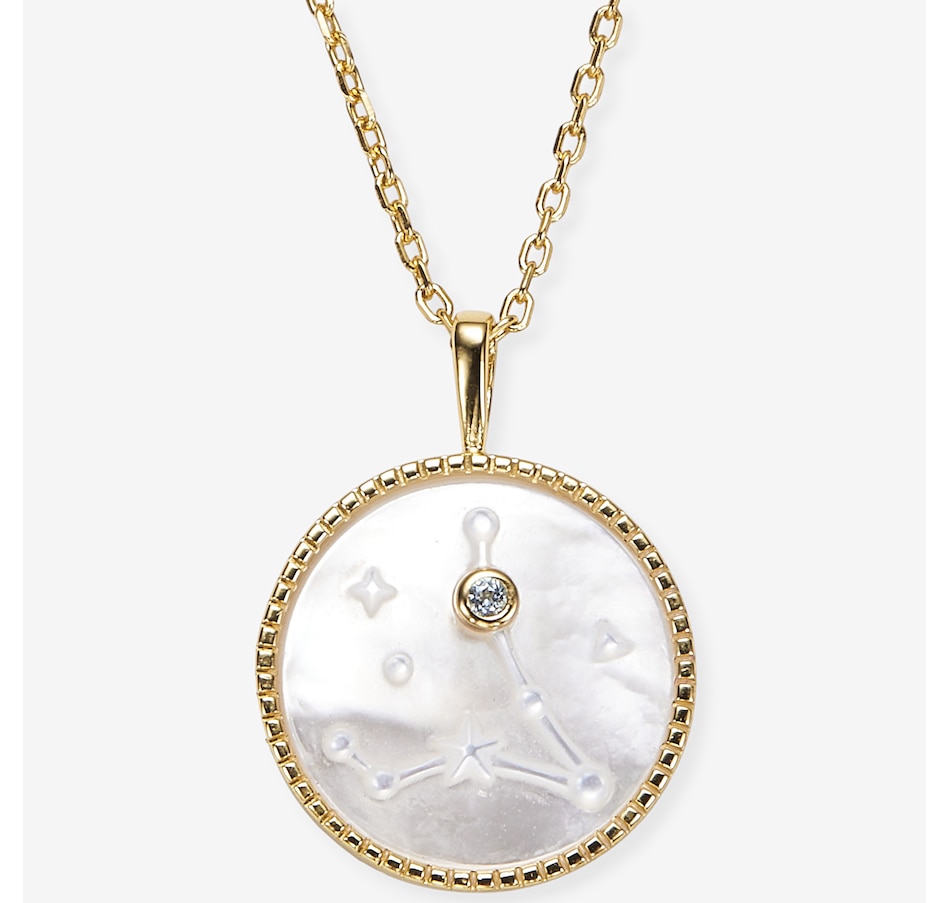 Image 259845_PIS.jpg, Product 259-845 / Price $289.99, Samuel B Collection Sterling Silver Yellow Gold Plate Zodiac Gemstone Pendant Necklace from Samuel B. Collection on TSC.ca's Jewellery department