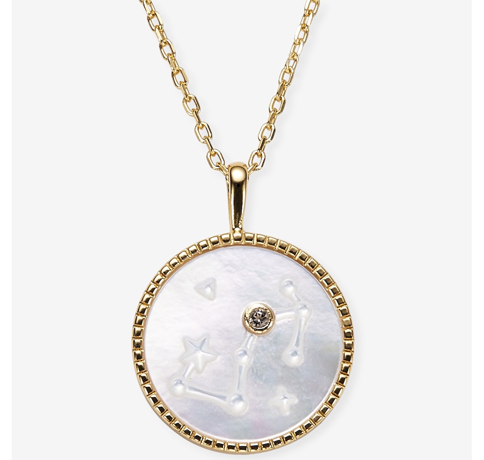 Image 259845_SCO.jpg, Product 259-845 / Price $289.99, Samuel B Collection Sterling Silver Yellow Gold Plate Zodiac Gemstone Pendant Necklace from Samuel B. Collection on TSC.ca's Jewellery department