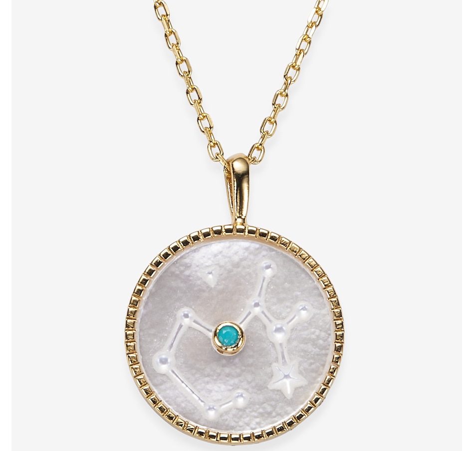Image 259845_SGI.jpg, Product 259-845 / Price $289.99, Samuel B Collection Sterling Silver Yellow Gold Plate Zodiac Gemstone Pendant Necklace from Samuel B. Collection on TSC.ca's Jewellery department