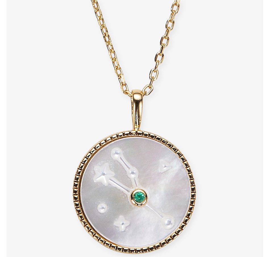 Image 259845_TAU.jpg, Product 259-845 / Price $289.99, Samuel B Collection Sterling Silver Yellow Gold Plate Zodiac Gemstone Pendant Necklace from Samuel B. Collection on TSC.ca's Jewellery department