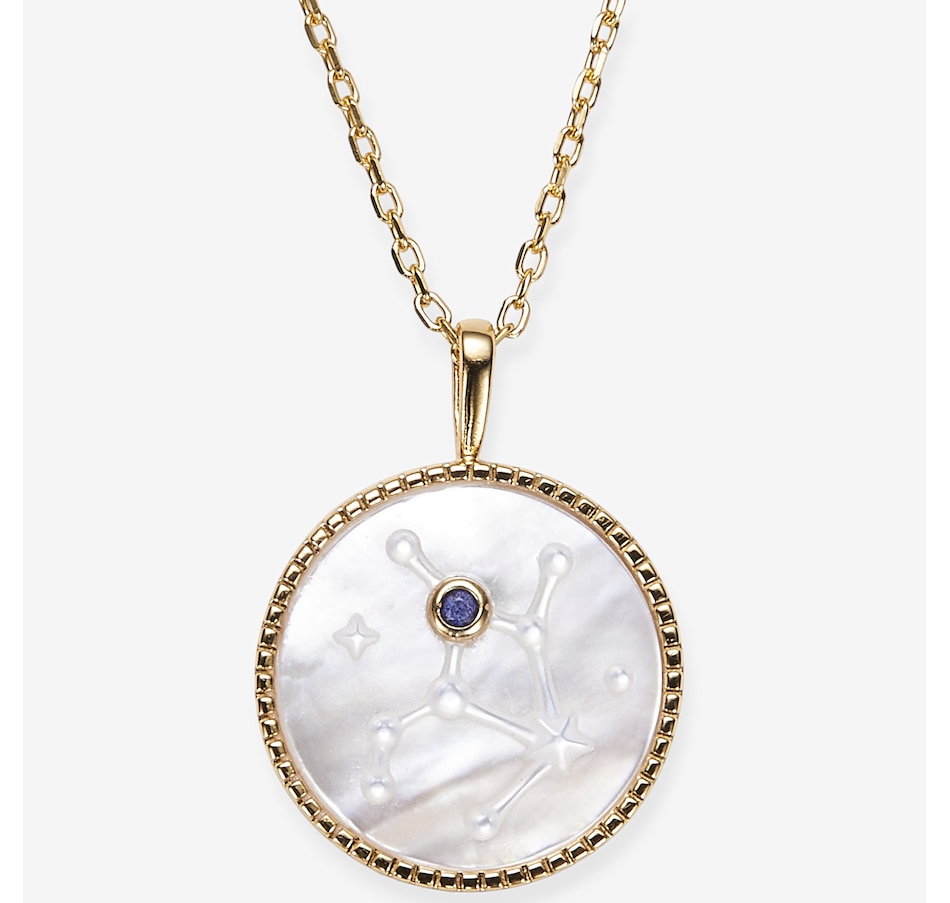 Image 259845_VIR.jpg, Product 259-845 / Price $289.99, Samuel B Collection Sterling Silver Yellow Gold Plate Zodiac Gemstone Pendant Necklace from Samuel B. Collection on TSC.ca's Jewellery department