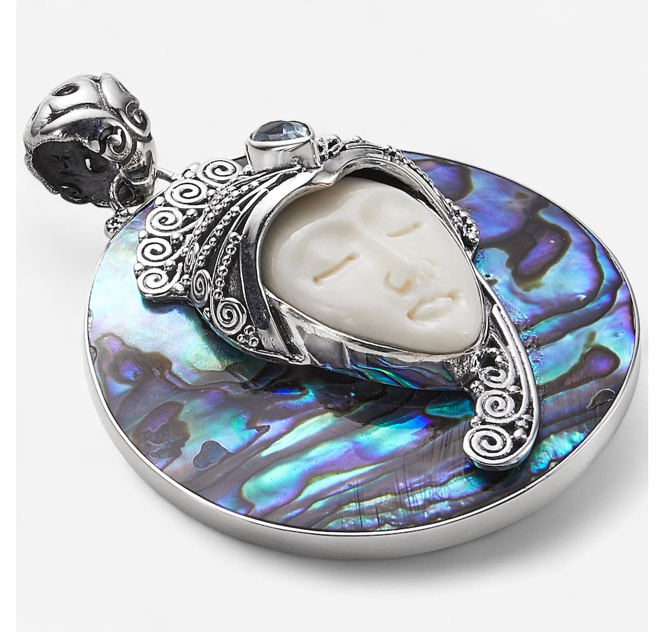 Image 259855_ALTMORE1.jpg, Product 259-855 / Price $249.99, Samuel B Collection Sterling Silver Round Abalone And Carved Buddah Pendant from Samuel B. Collection on TSC.ca's Jewellery department