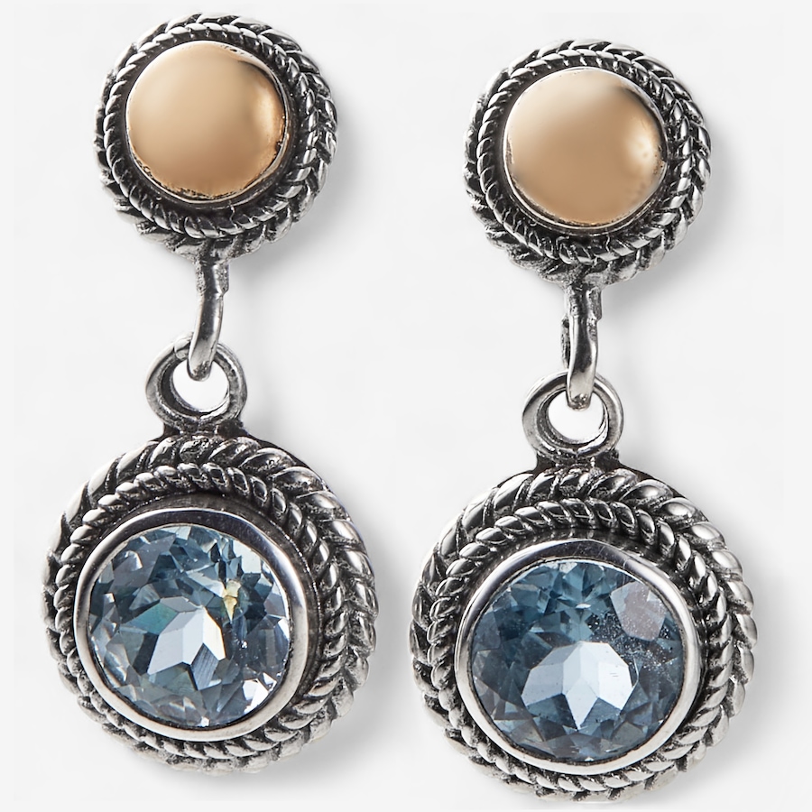Image 259856_BTP.jpg, Product 259-856 / Price $69.33, Samuel B. Collection Sterling Silver/18K Round Shape Gemstone Earrings from Samuel B. Collection on TSC.ca's Jewellery department