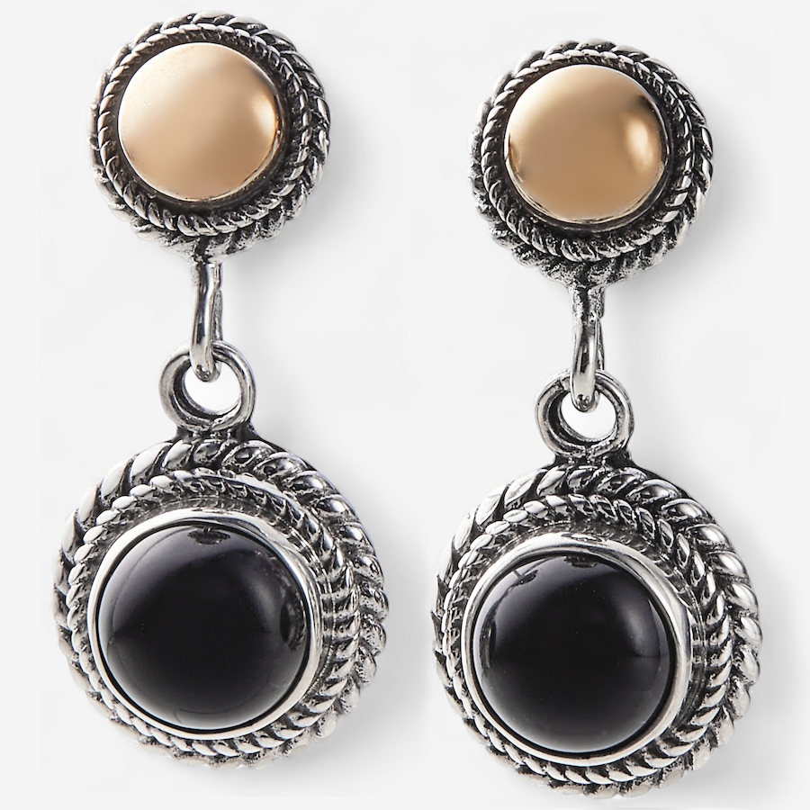 Image 259856_ONX.jpg, Product 259-856 / Price $69.33, Samuel B. Collection Sterling Silver/18K Round Shape Gemstone Earrings from Samuel B. Collection on TSC.ca's Jewellery department